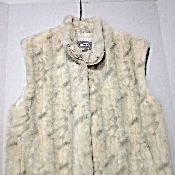Starfire Size Med Zip up Vest, Very Classy Warm & Cozy Callar Vest. - Picture 3 of 13